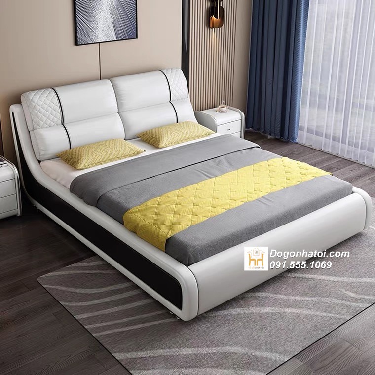Mẫu giường ngủ bọc nệm kiểu hiện đại cao cấp - GNB08
